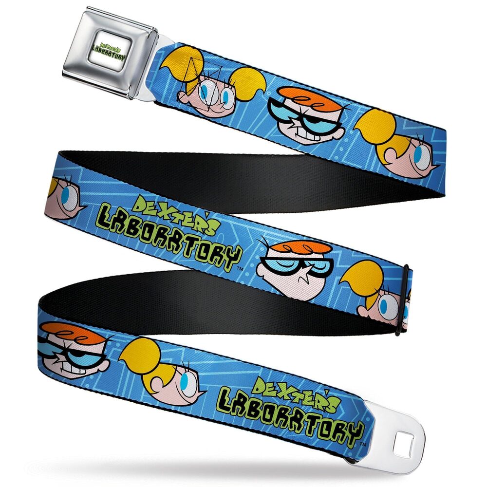 3505 Warner Bros. Animation Belt, Seatbelt Buckle Belt, Dexters Laboratory